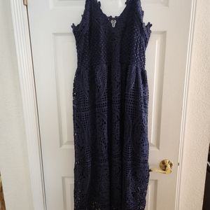 Navy blue lace dress